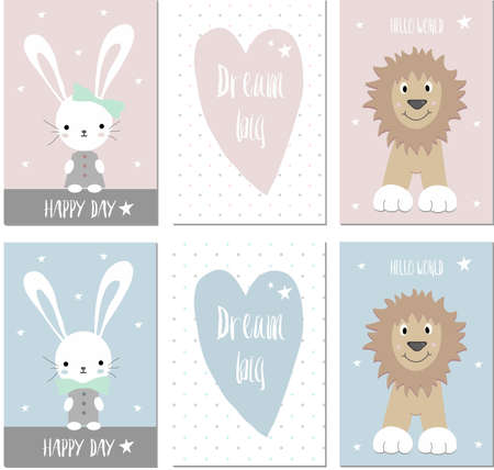 Scrapbook design elements - Baby Announcementのイラスト素材