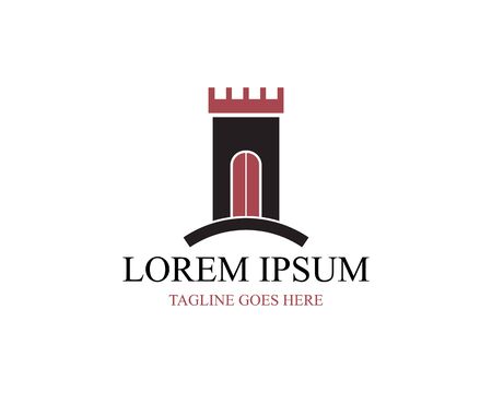 castle logo vector template illustrationのイラスト素材