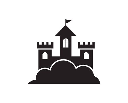 castle logo vector template illustrationのイラスト素材