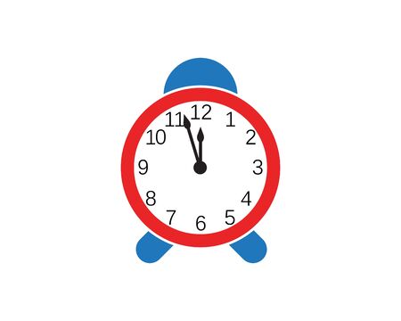 Clock ilustration icon Vector template designのイラスト素材
