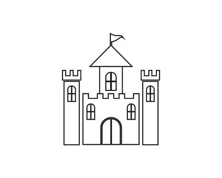 castle logo vector template illustrationのイラスト素材