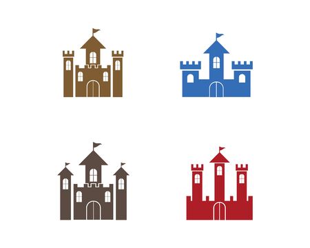 castle logo vector template illustrationのイラスト素材