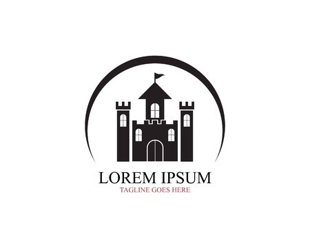 castle logo vector template illustrationのイラスト素材