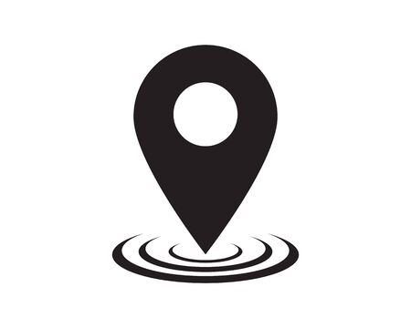 Location point Logo template vector icon illustration designのイラスト素材