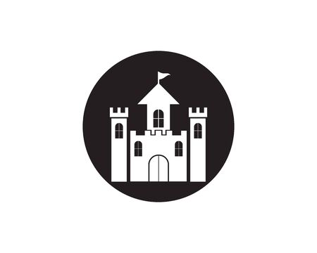castle logo vector template illustrationのイラスト素材