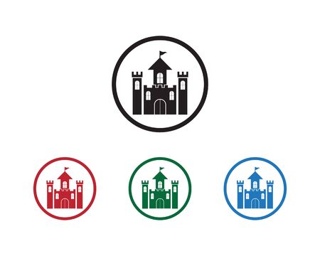 castle logo vector template illustrationのイラスト素材