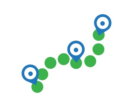 Location point Logo template vector icon illustration designのイラスト素材