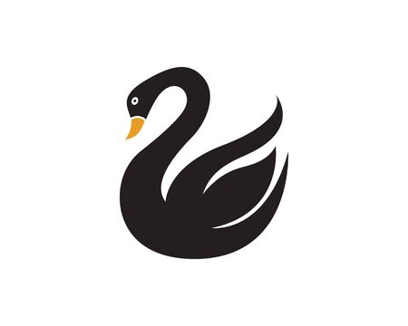 Swan logo Template design illustrationのイラスト素材