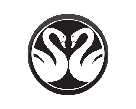 Swan logo Template design illustrationのイラスト素材