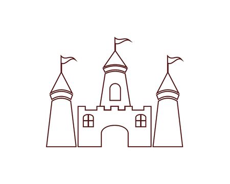 castle logo vector template illustrationのイラスト素材