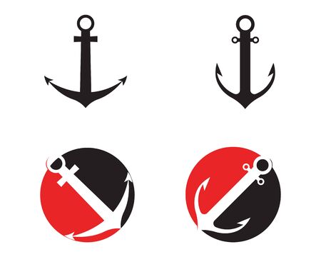 Anchor icon Logo Template vector illustrationのイラスト素材