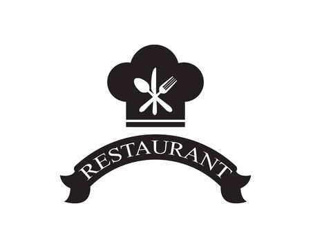 spoon and fork logo template illustrationのイラスト素材