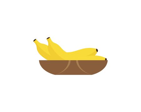 Banana Logo Template vector illustrationのイラスト素材