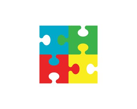 puzzle vector icon template illustrationのイラスト素材