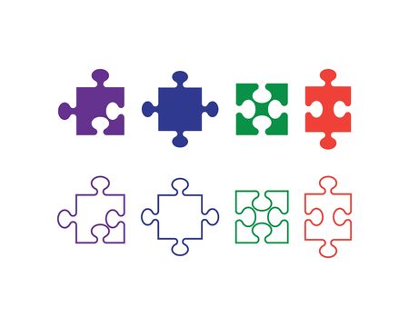 puzzle vector icon template illustrationのイラスト素材