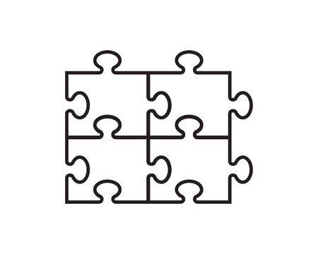 puzzle vector icon template illustrationのイラスト素材