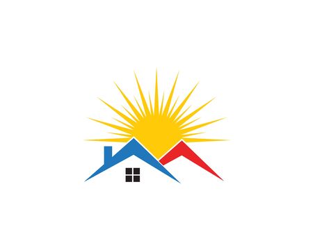 solar energy logo vector templateのイラスト素材