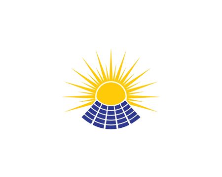 solar energy logo vector templateのイラスト素材
