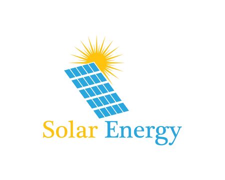 solar energy logo vector templateのイラスト素材