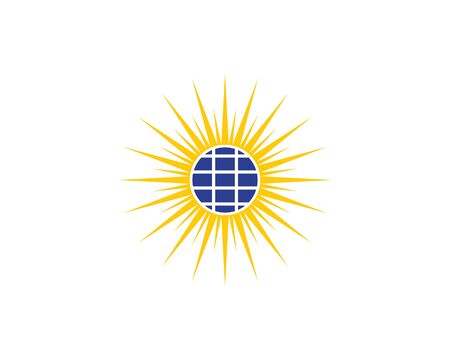 solar energy logo vector templateのイラスト素材