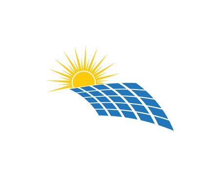 solar energy logo vector templateのイラスト素材
