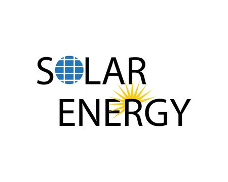 solar energy logo vector templateのイラスト素材