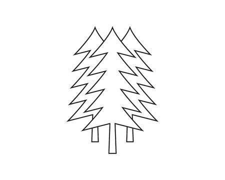 Cedar tree Logo template vector icon illustration designのイラスト素材