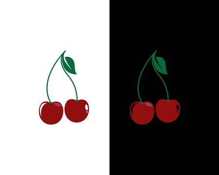 Cherry logo template illustration design