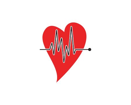 Art design health medical heartbeat pulse vector templateのイラスト素材