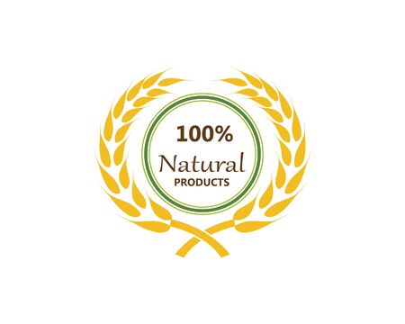 Agriculture wheat Logo Template vector icon designのイラスト素材