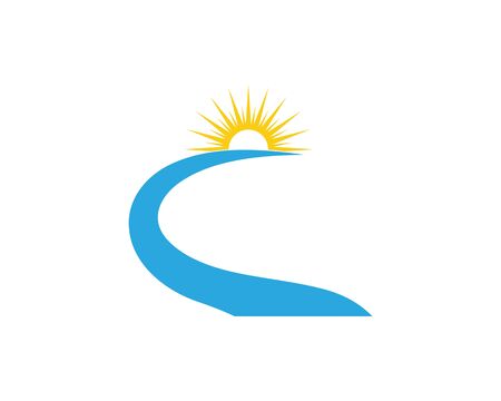 River  Logo Template vector icon illustrationのイラスト素材