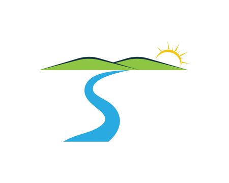 River  Logo Template vector icon illustrationのイラスト素材
