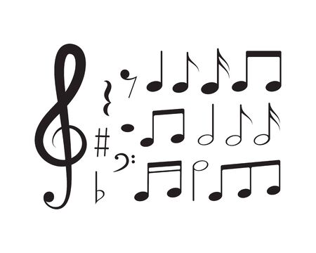 Music note Icon Vector designのイラスト素材