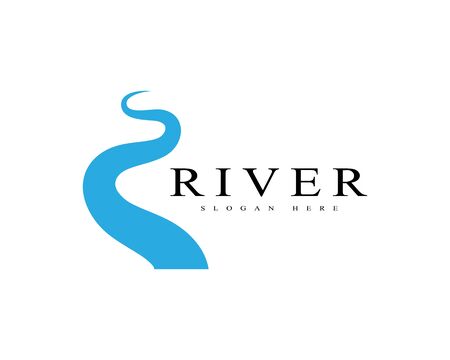 River  Logo Template vector icon illustrationのイラスト素材