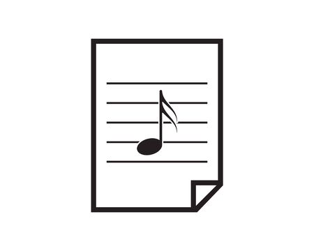Music note Icon Vector designのイラスト素材