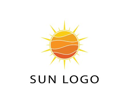 Vector Icon Logo Template Sun over horizonのイラスト素材