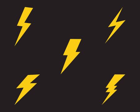 Vector - Vector lightning icon logo and symbolsのイラスト素材