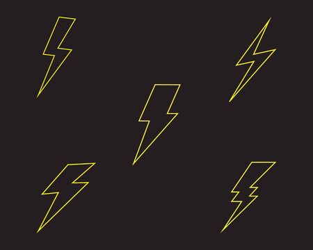 Vector - Vector lightning icon logo and symbolsのイラスト素材