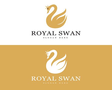 Swan logo Template vector icon illustration designのイラスト素材