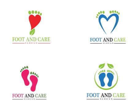 foot Logo Template Design Illustrationのイラスト素材