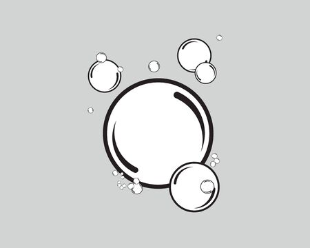Bubble logo template vector icon illustration designのイラスト素材