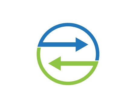 symbol of bidirectional arrows data transfer vectorのイラスト素材