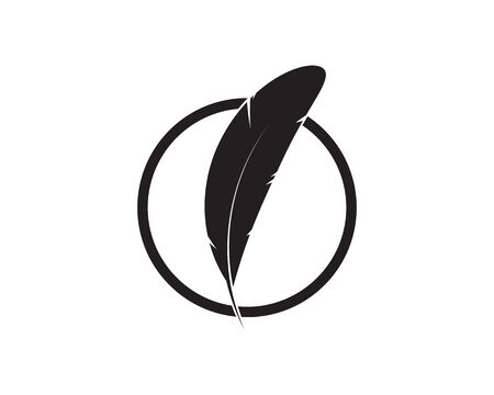 Feather pen write sign logo template app iconsのイラスト素材