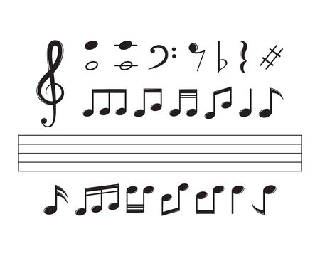 Music note Icon Vector Illustrationのイラスト素材