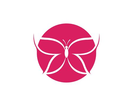 Vector - Butterfly conceptual simple, colorful icon. Logo. Vector illustrationのイラスト素材