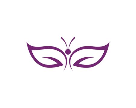 Vector - Butterfly conceptual simple, colorful icon. Logo. Vector illustrationのイラスト素材