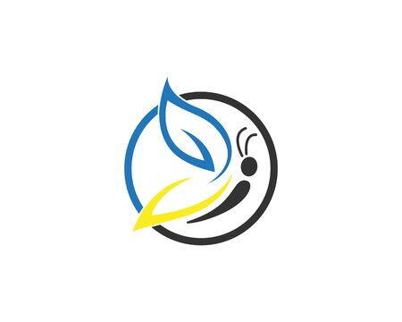 Vector - Butterfly conceptual simple, colorful icon. Logo. Vector illustrationのイラスト素材