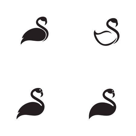 Flamingo logo template vector illustrationのイラスト素材