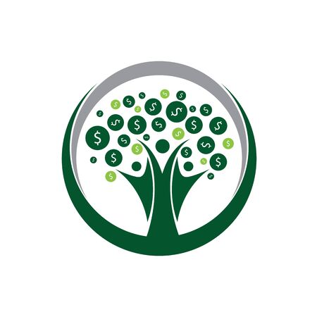 Money Tree Prosperity Symbol Logo Vectorのイラスト素材