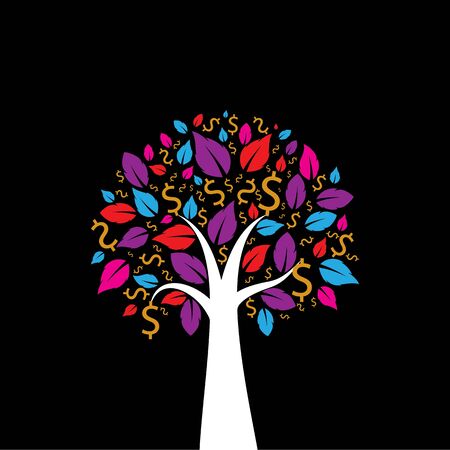 Money Tree Prosperity Symbol Logo Vectorのイラスト素材